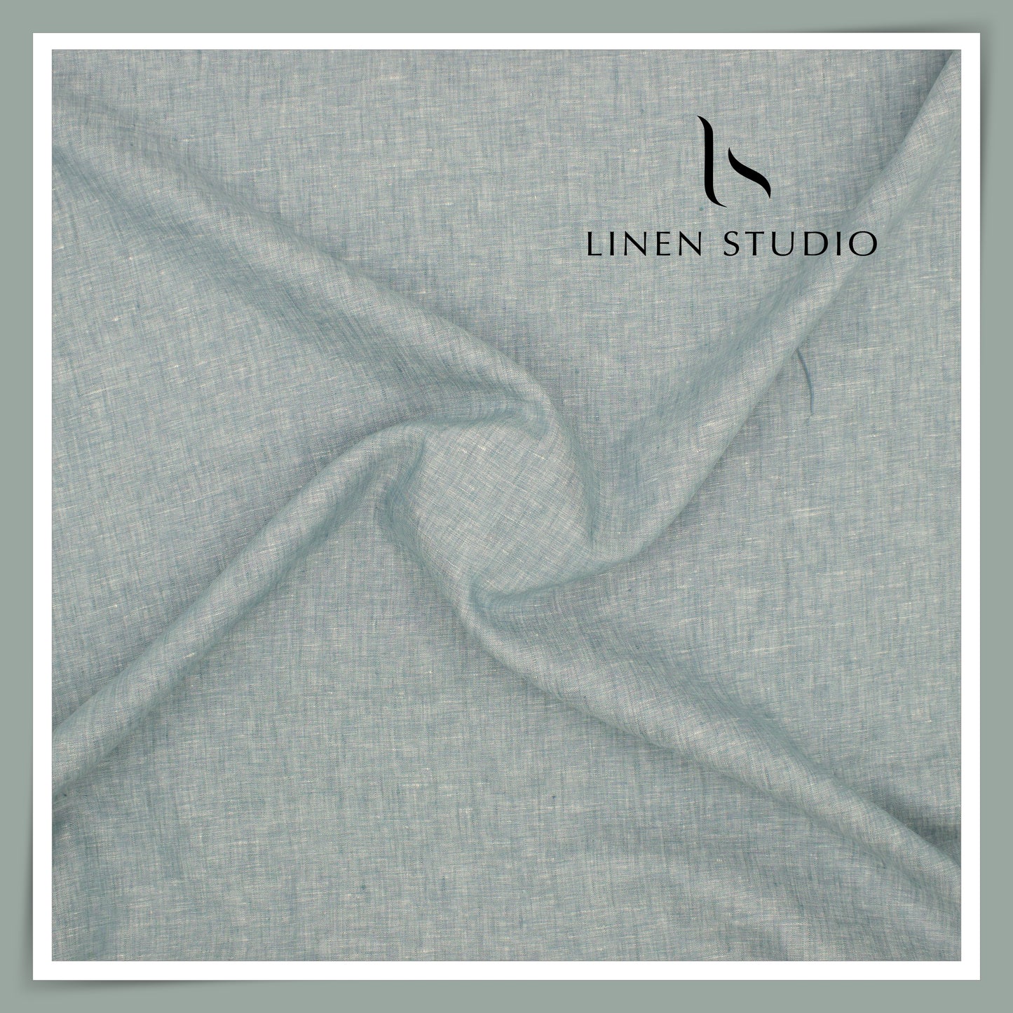 Burgoyne 70 Lea Linen Two Tone Shirting - Greyish Blue (NEW) (Limited Stock)