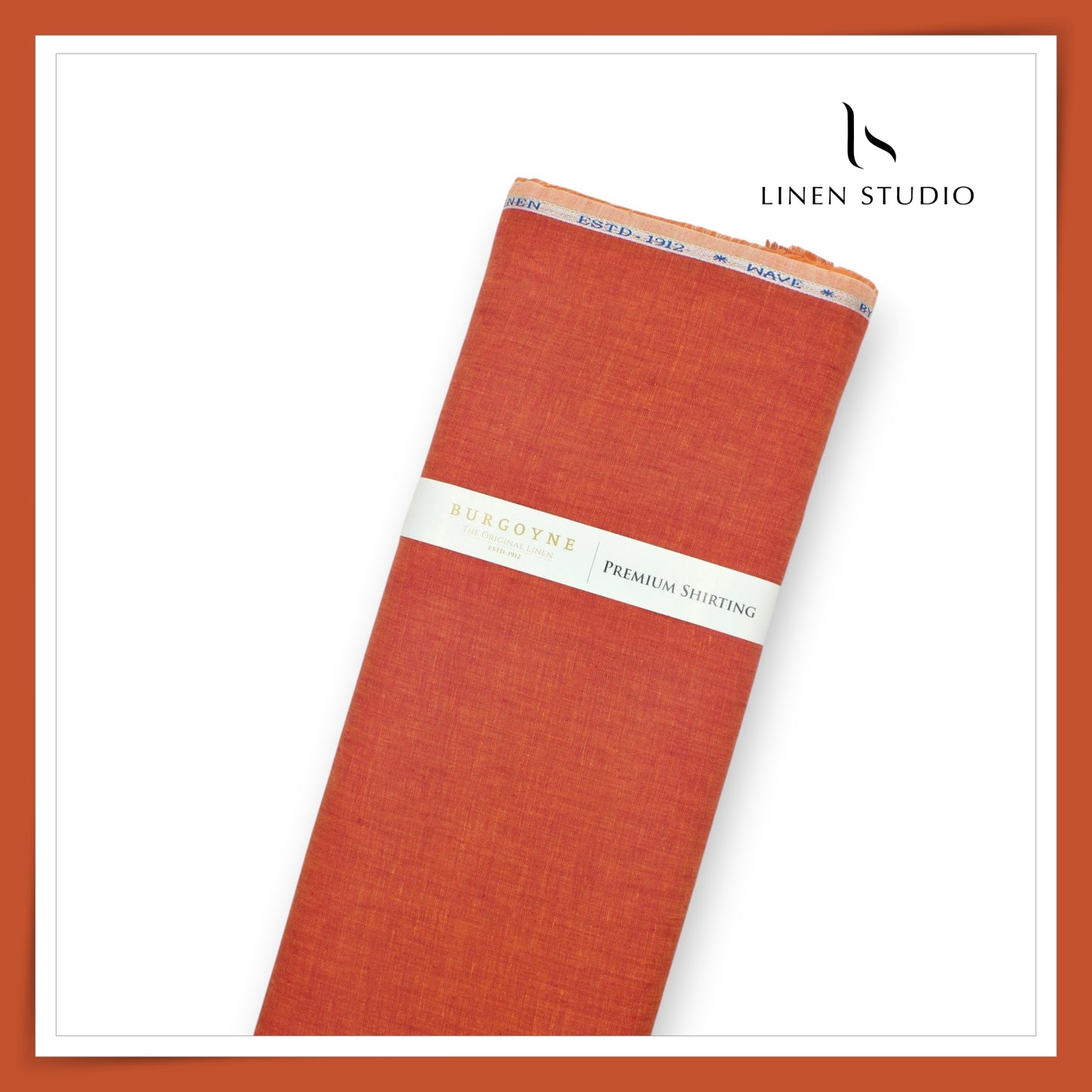 Burgoyne 70 Lea Linen Two Tone Shirting - Mojo Red (NEW) (Limited Stock)