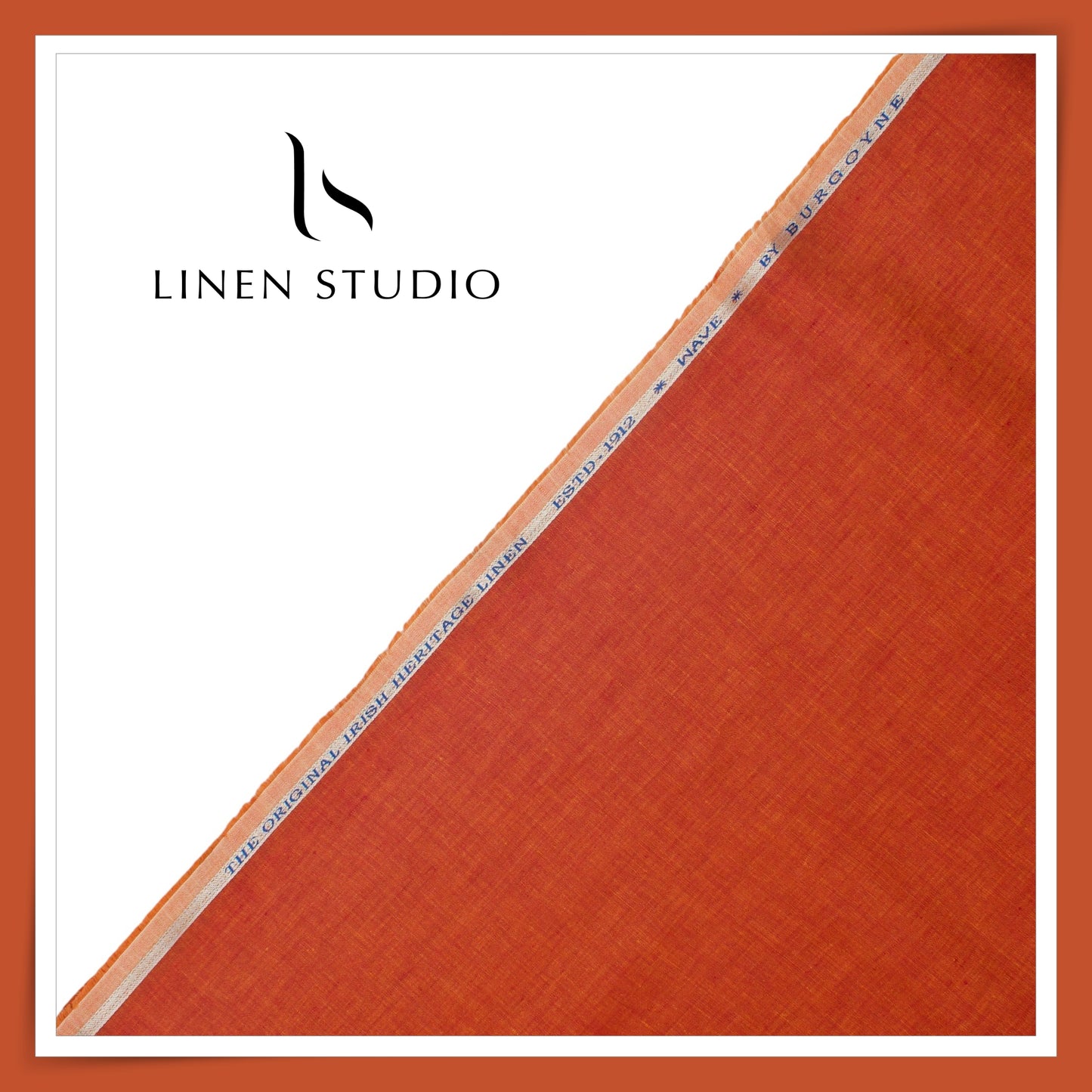 Burgoyne 70 Lea Linen Two Tone Shirting - Mojo Red (NEW) (Limited Stock)