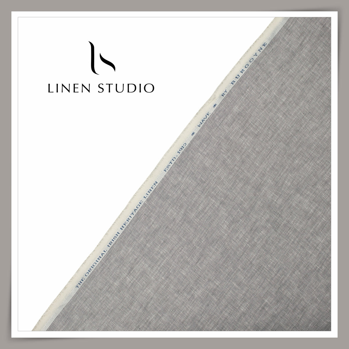 Burgoyne 70 Lea Linen Two Tone Shirting WAVE - Perfect Grey (NEW)