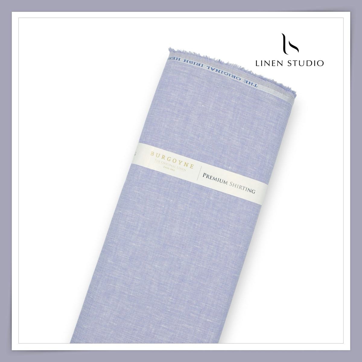Burgoyne 70 Lea Linen Two Tone Shirting WAVE - Periwinkle Purple  (NEW)