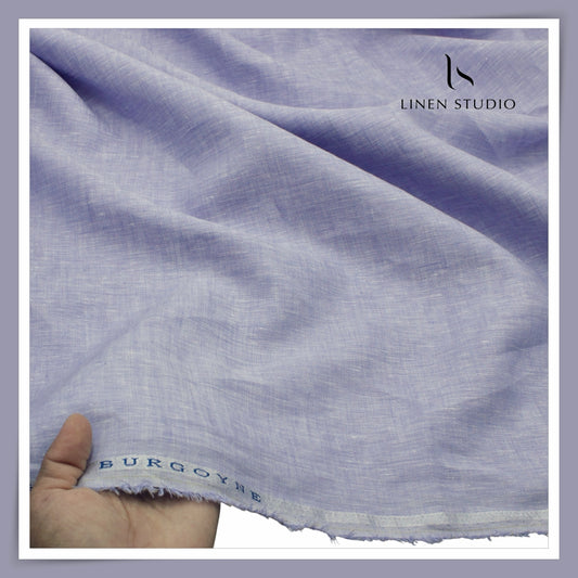 Burgoyne 70 Lea Linen Two Tone Shirting WAVE - Periwinkle Purple  (NEW)