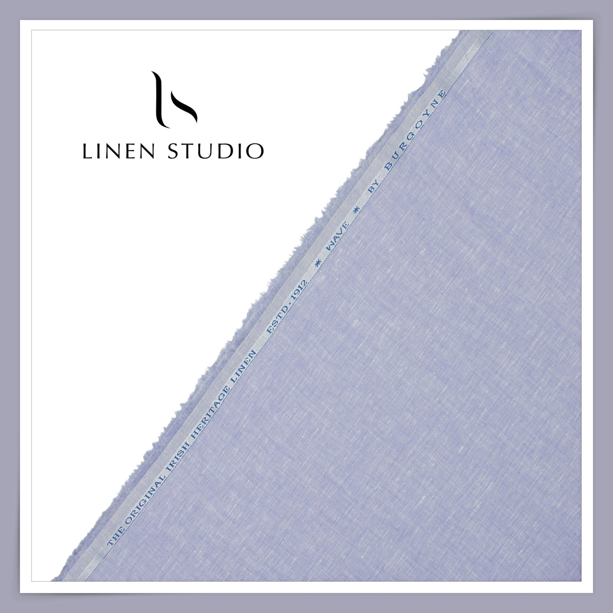 Burgoyne 70 Lea Linen Two Tone Shirting WAVE - Periwinkle Purple  (NEW)