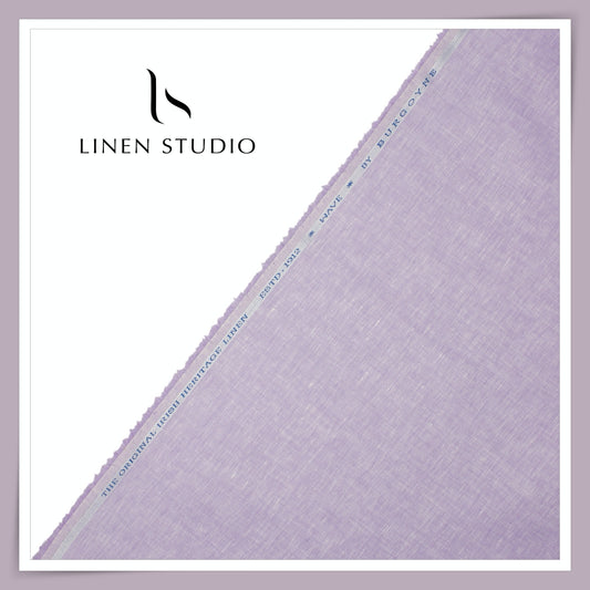 Burgoyne 70 Lea Linen Two Tone Shirting WAVE - Lilac Mist (NEW)