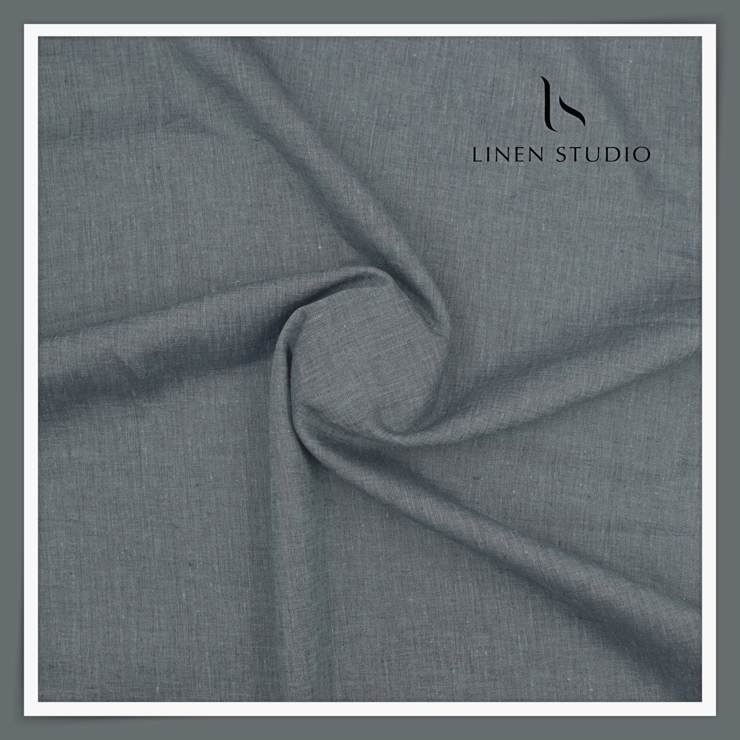 Burgoyne 70 Lea Linen Two Tone Shirting - Vampire Grey (NEW) (Limited Stock)