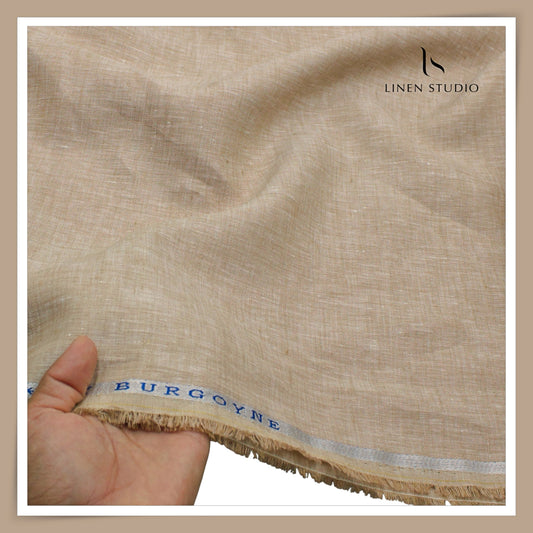Burgoyne 70 Lea Linen Two Tone Shirting WAVE - Rodeo Dust (NEW)