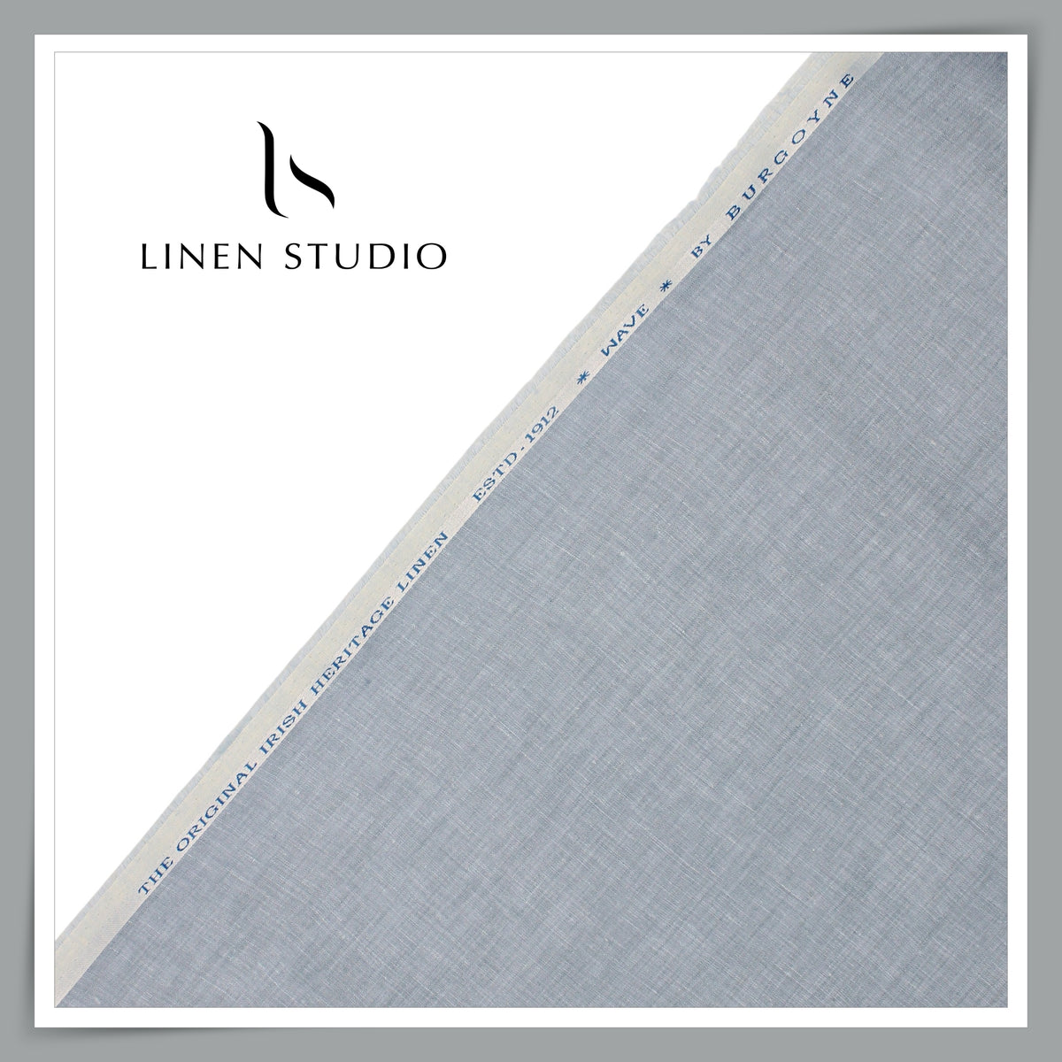 Burgoyne 70 Lea Linen Two Tone Shirting WAVE - Blueish Grey(NEW)