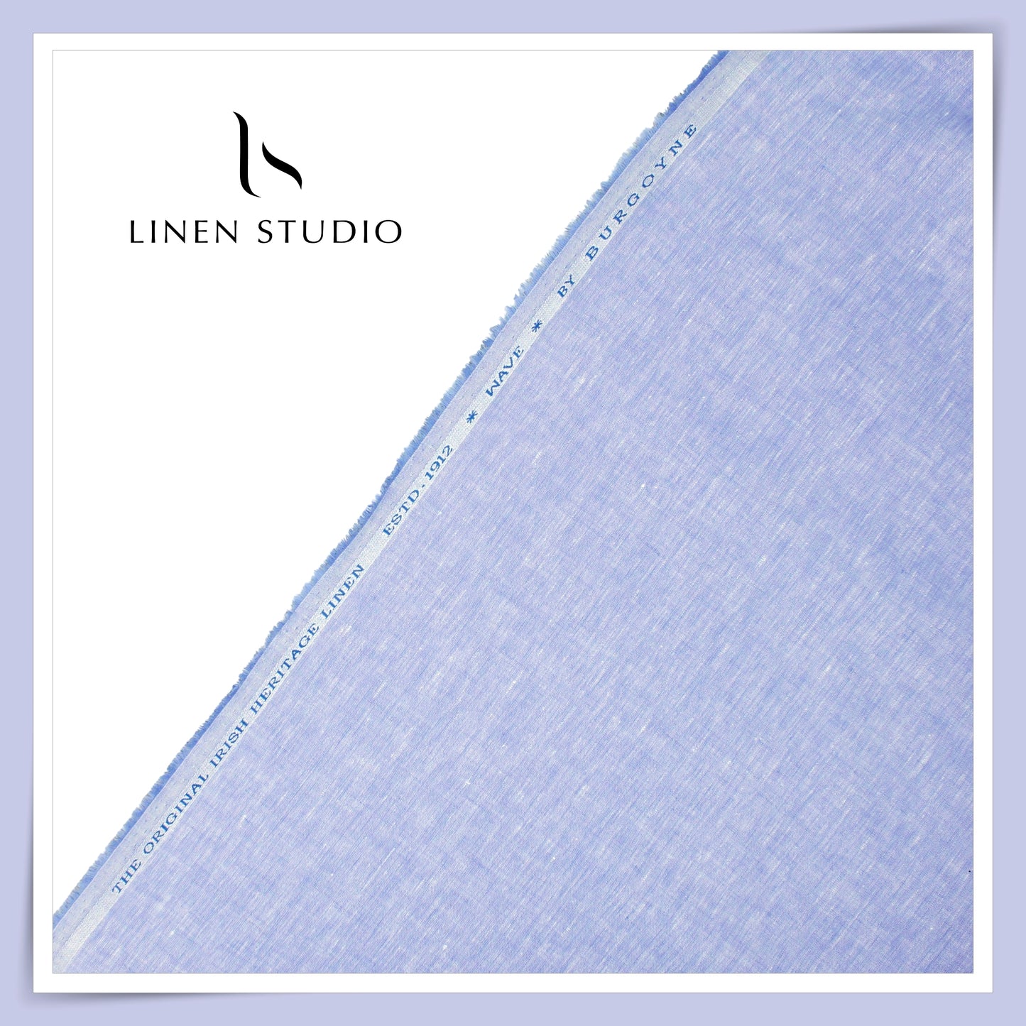 Burgoyne 70 Lea Linen Two Tone Shirting - Haze Blue (NEW) (Limited Stock)