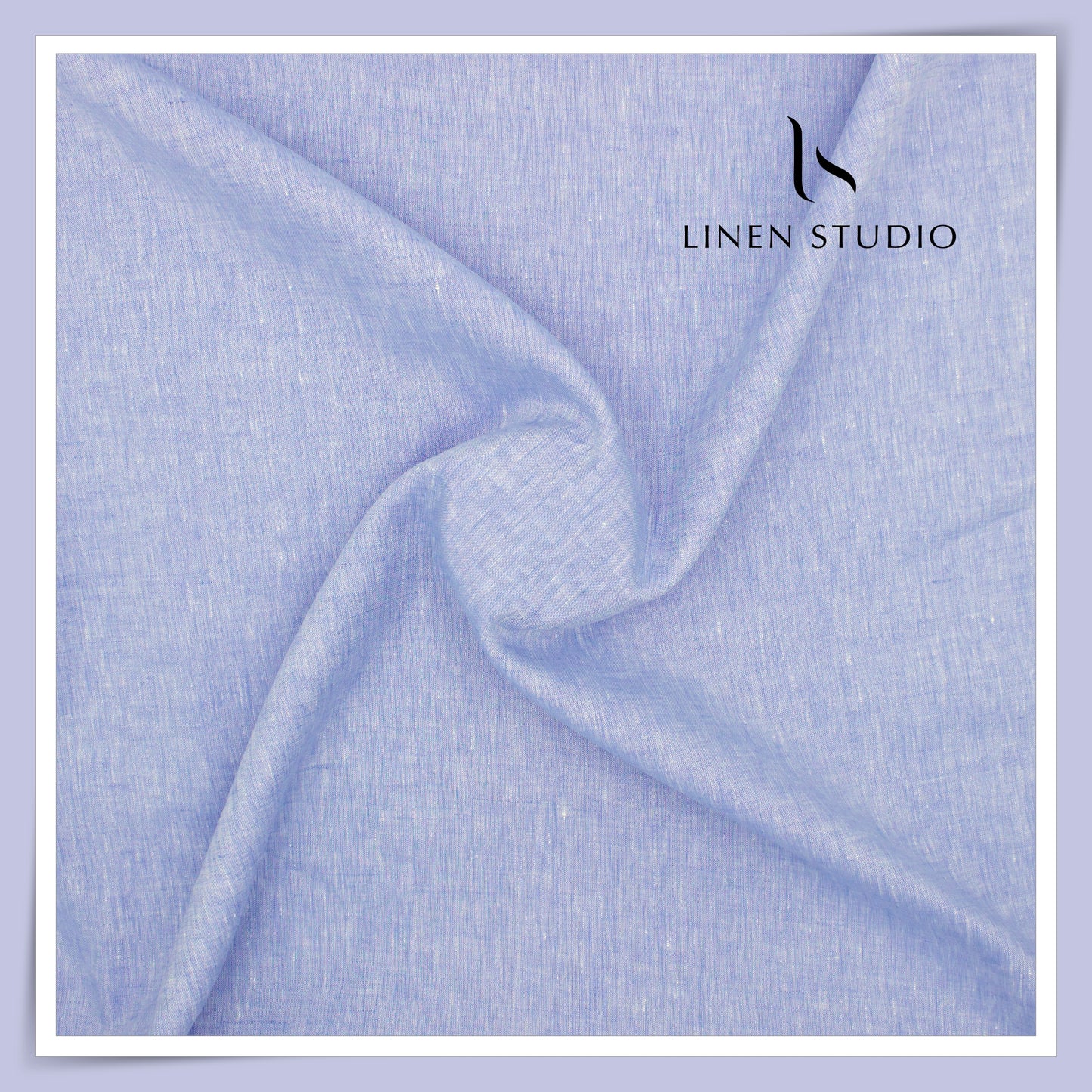 Burgoyne 70 Lea Linen Two Tone Shirting - Haze Blue (NEW) (Limited Stock)