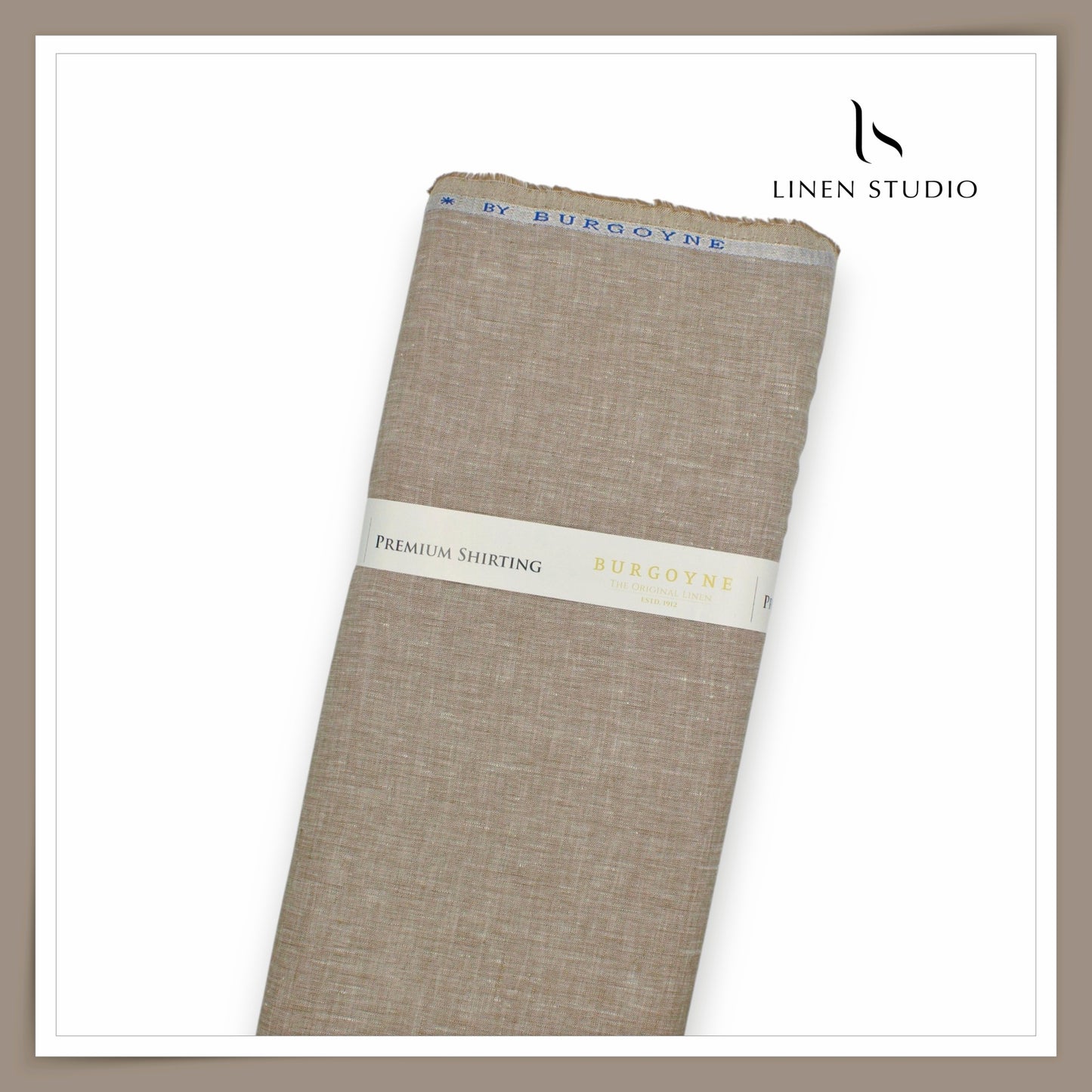 Burgoyne 70 Lea Linen Two Tone Shirting - Haze Brown (NEW) (Limited Stock)