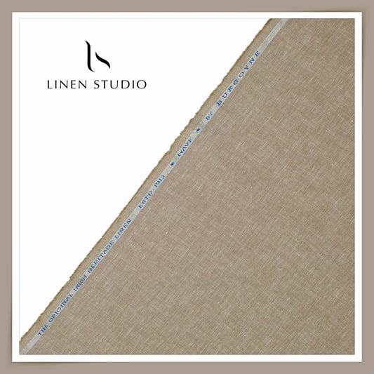 Burgoyne 70 Lea Linen Two Tone Shirting - Haze Brown (NEW) (Limited Stock)