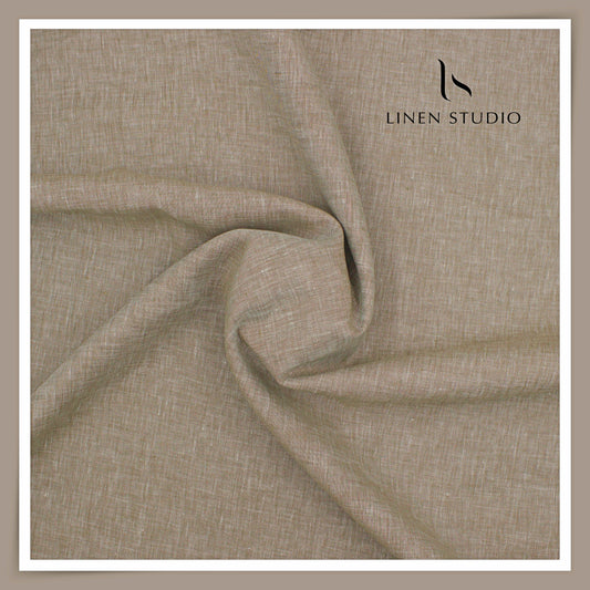 Burgoyne 70 Lea Linen Two Tone Shirting - Haze Brown (NEW) (Limited Stock)