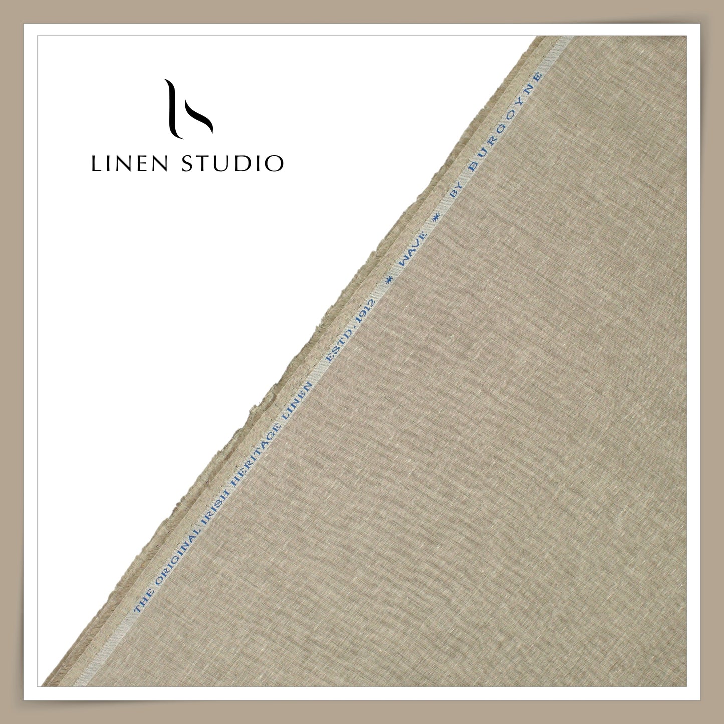 Burgoyne 70 Lea Linen Two Tone Shirting - Misty Brown (NEW) (Limited Stock)