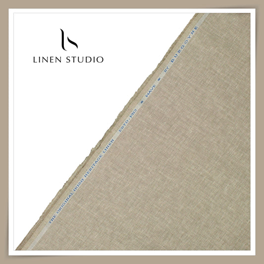 Burgoyne 70 Lea Linen Two Tone Shirting - Misty Brown (NEW) (Limited Stock)