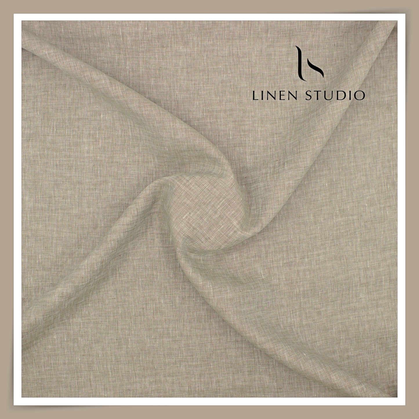 Burgoyne 70 Lea Linen Two Tone Shirting - Misty Brown (NEW) (Limited Stock)