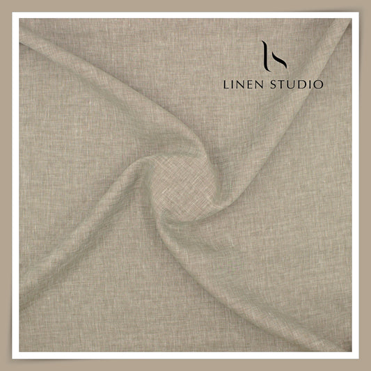 Burgoyne 70 Lea Linen Two Tone Shirting - Misty Brown (NEW) (Limited Stock)