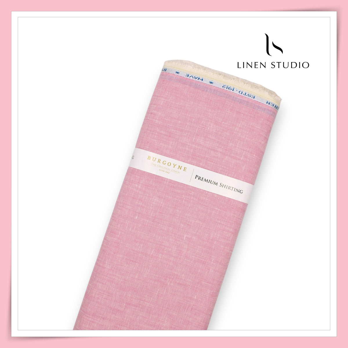 Burgoyne 70 Lea Linen Two Tone Shirting WAVE - Rose Quartz (NEW)