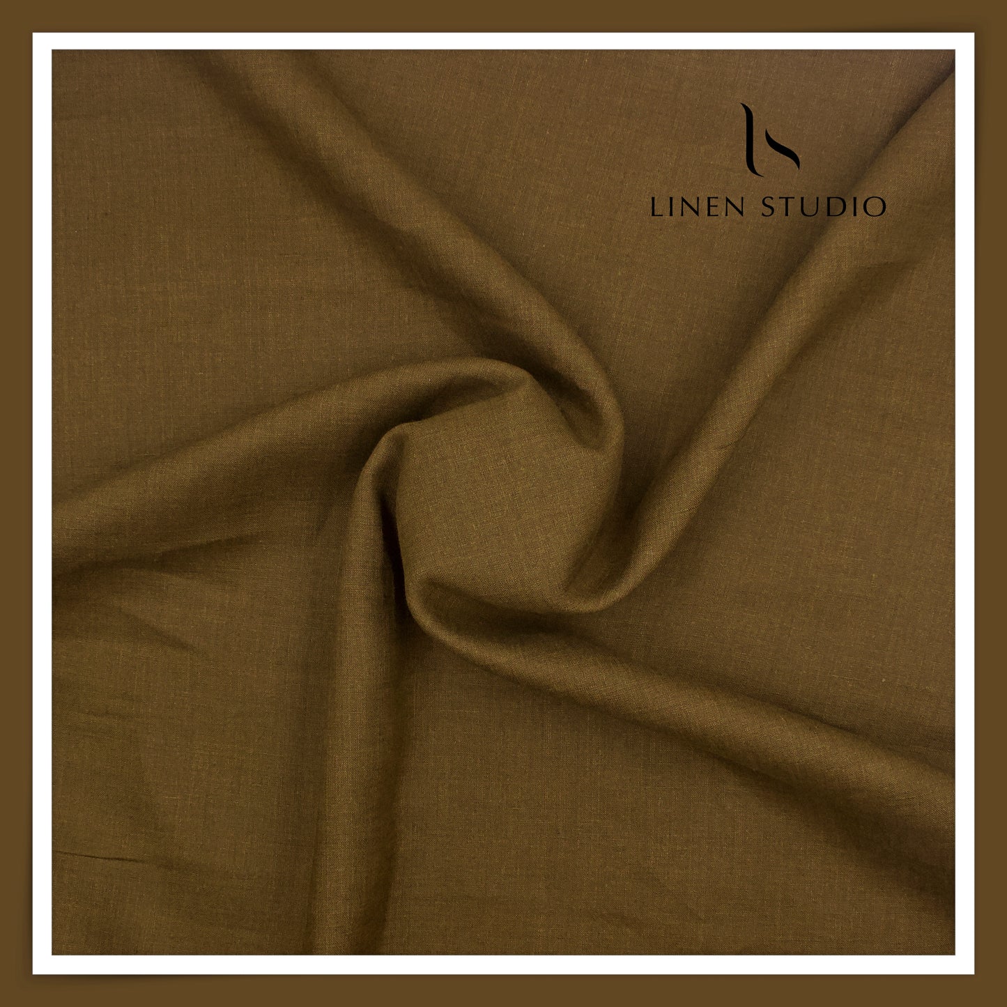 Burgoyne 70 Lea Linen Two Tone Shirting - Otter Brown (NEW) (Limited Stock)