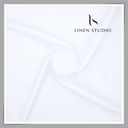 Super White 40 Lea Premium Linen Suiting by Burgoyne - Windsor (NEW)