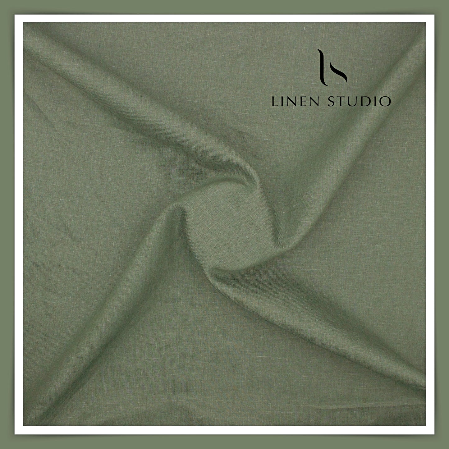 40 Lea Twill Premium Linen Suiting by Burgoyne - Limed Cactus Green (NEW)