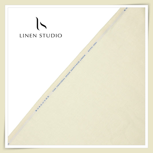 Burgoyne Pure Linen 60 Lea Twill Premium Suiting - Light Yellow (NEW)