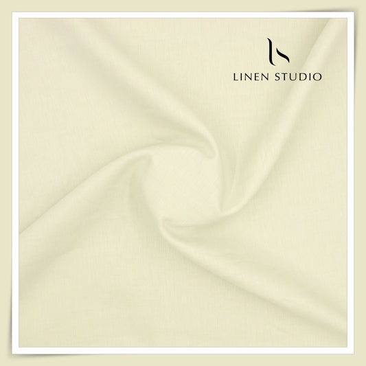 Burgoyne Pure Linen 60 Lea Twill Premium Suiting - Light Yellow (NEW)