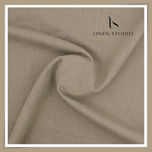 Burgoyne Pure Linen 60 Lea Twill Premium Suiting - Donkey Brown (NEW)