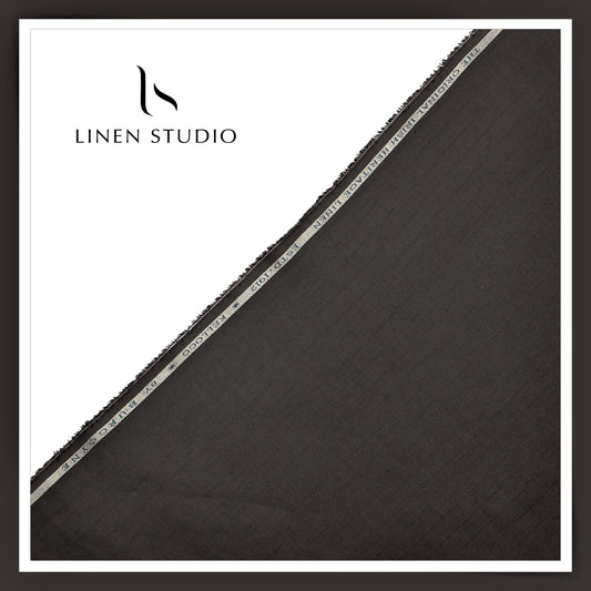 70 Lea Self Stripe Shirting by Burgoyne - Dark Grey