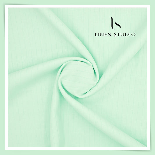 70 Lea Self Stripe Shirting by Burgoyne - Peppermint Green