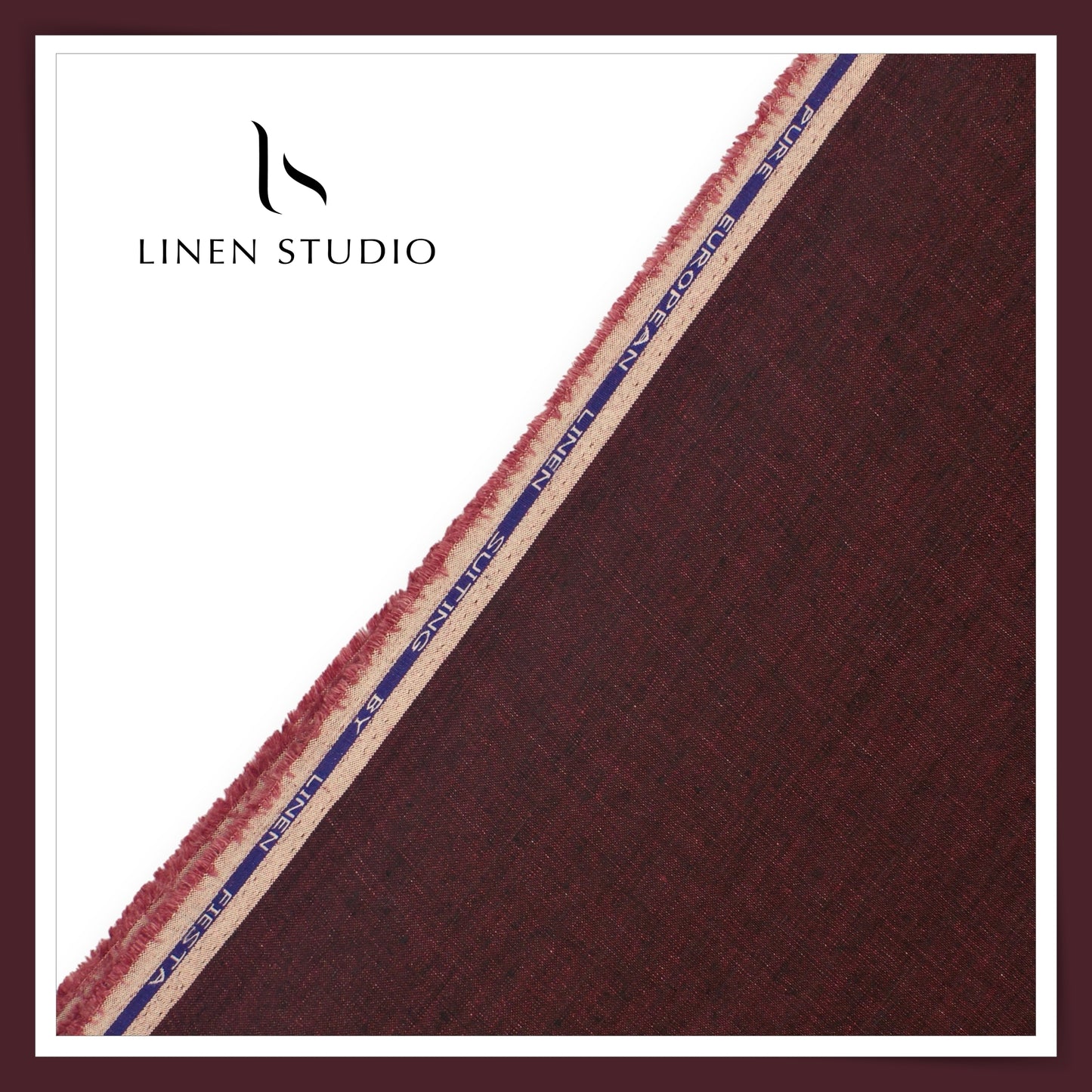 Premium Linen Suiting 40 Lea - Maroon Oak (Fastest Selling)
