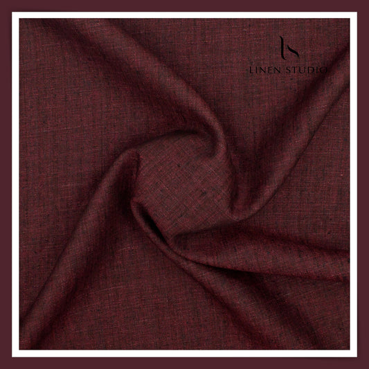 Premium Linen Suiting 40 Lea - Maroon Oak (Fastest Selling)