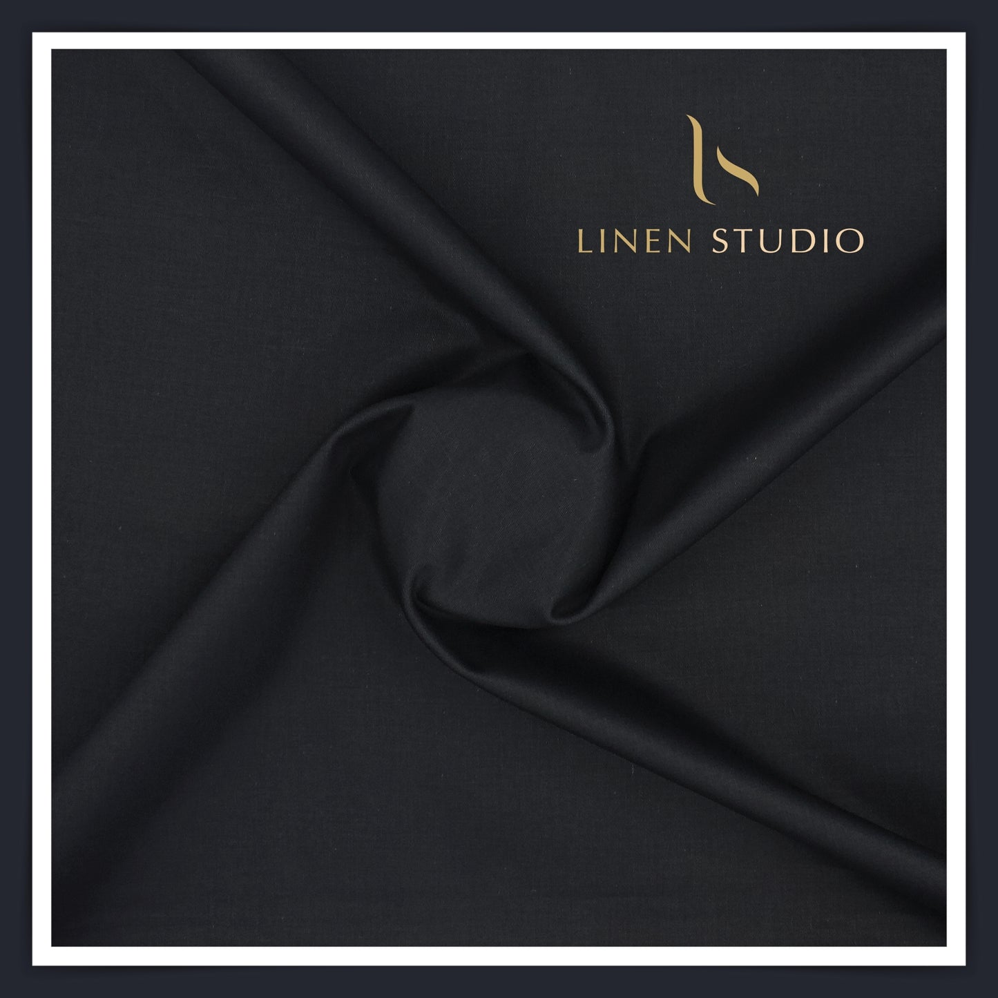 Twill Cotton 3 Ply Stretch Suiting by Burgoyne Ireland - Darkest Teal (zoom in)