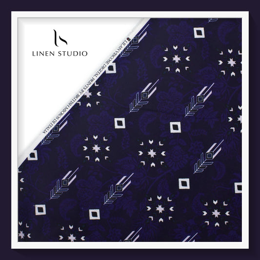Linen Viscose Digital Printed Shirting - 50% SALE 15
