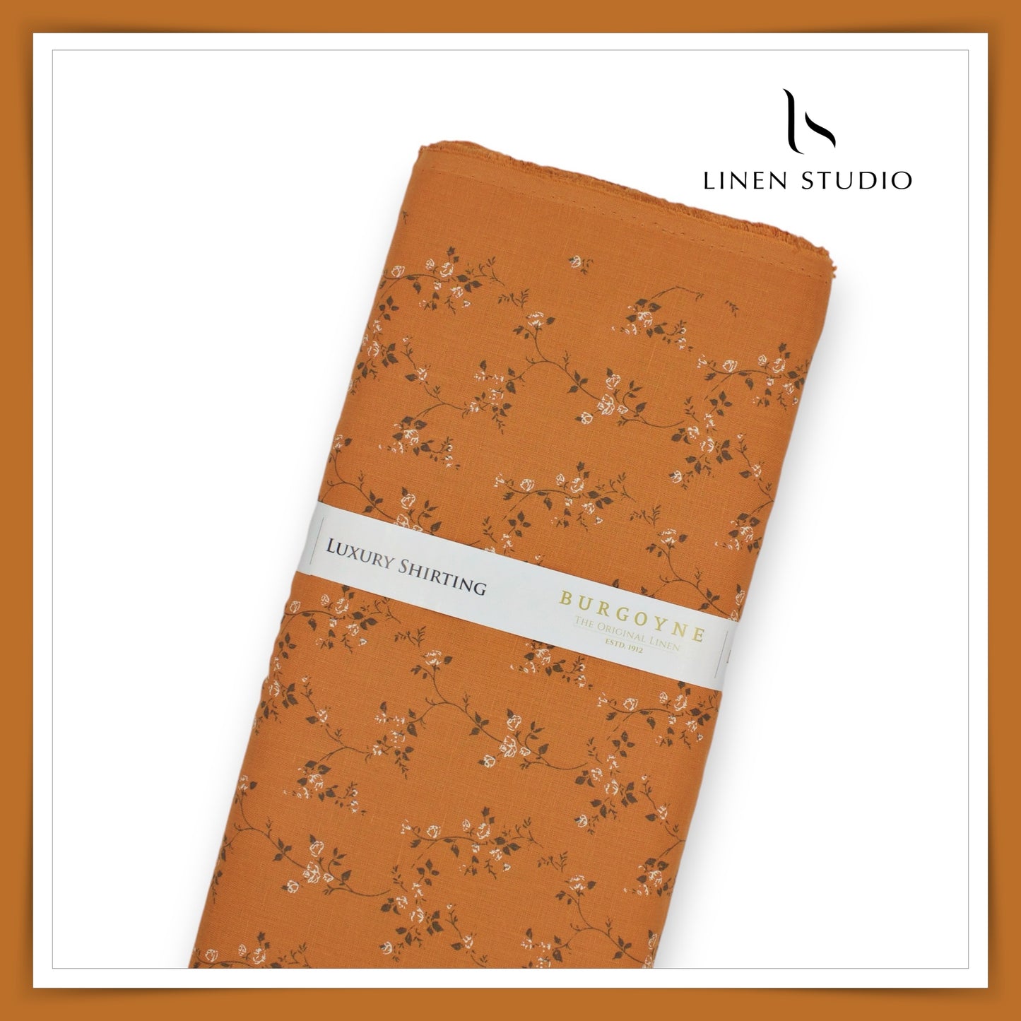 Burgoyne Pure Linen Digital Print - Bronze (60% SALE)