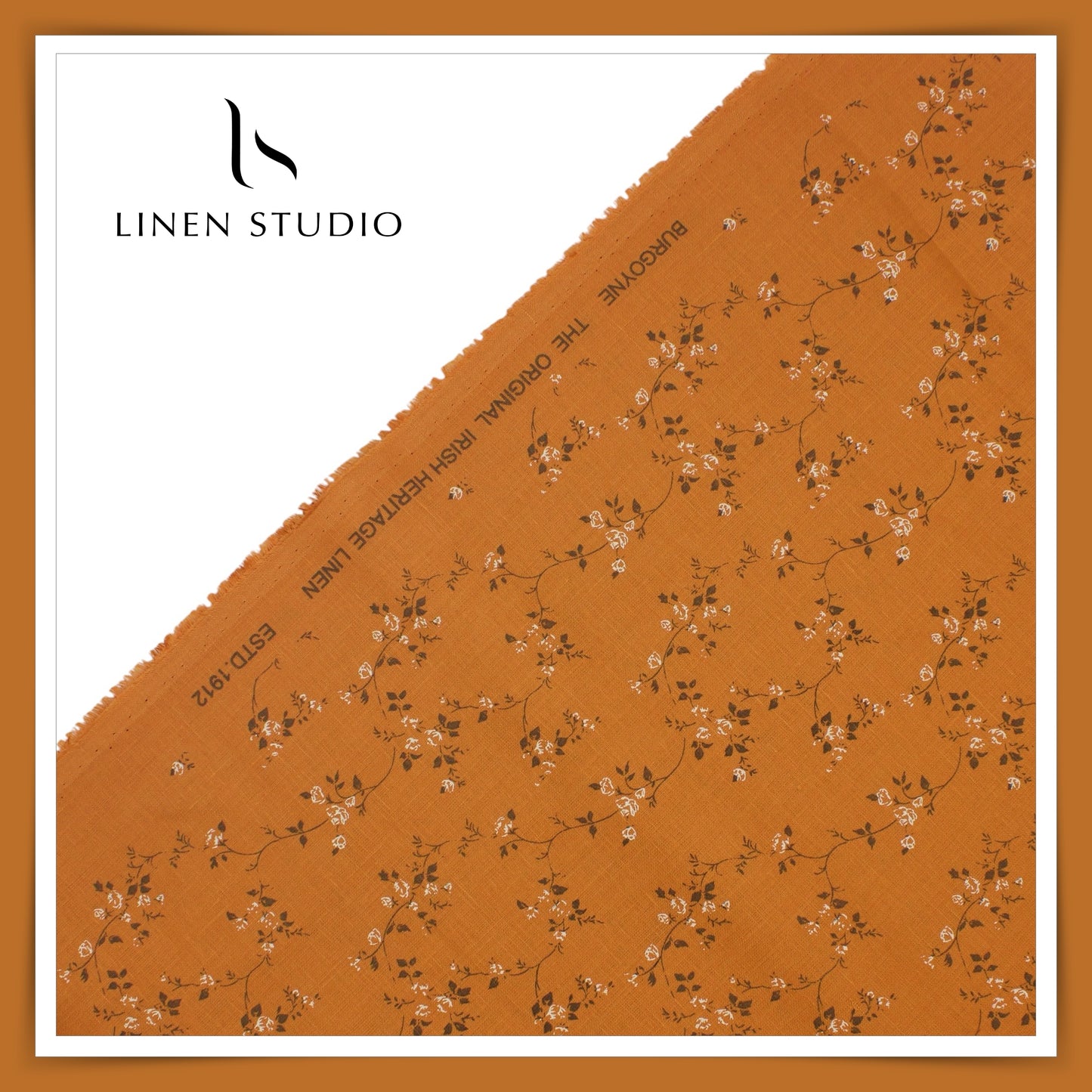 Burgoyne Pure Linen Digital Print - Bronze (60% SALE)