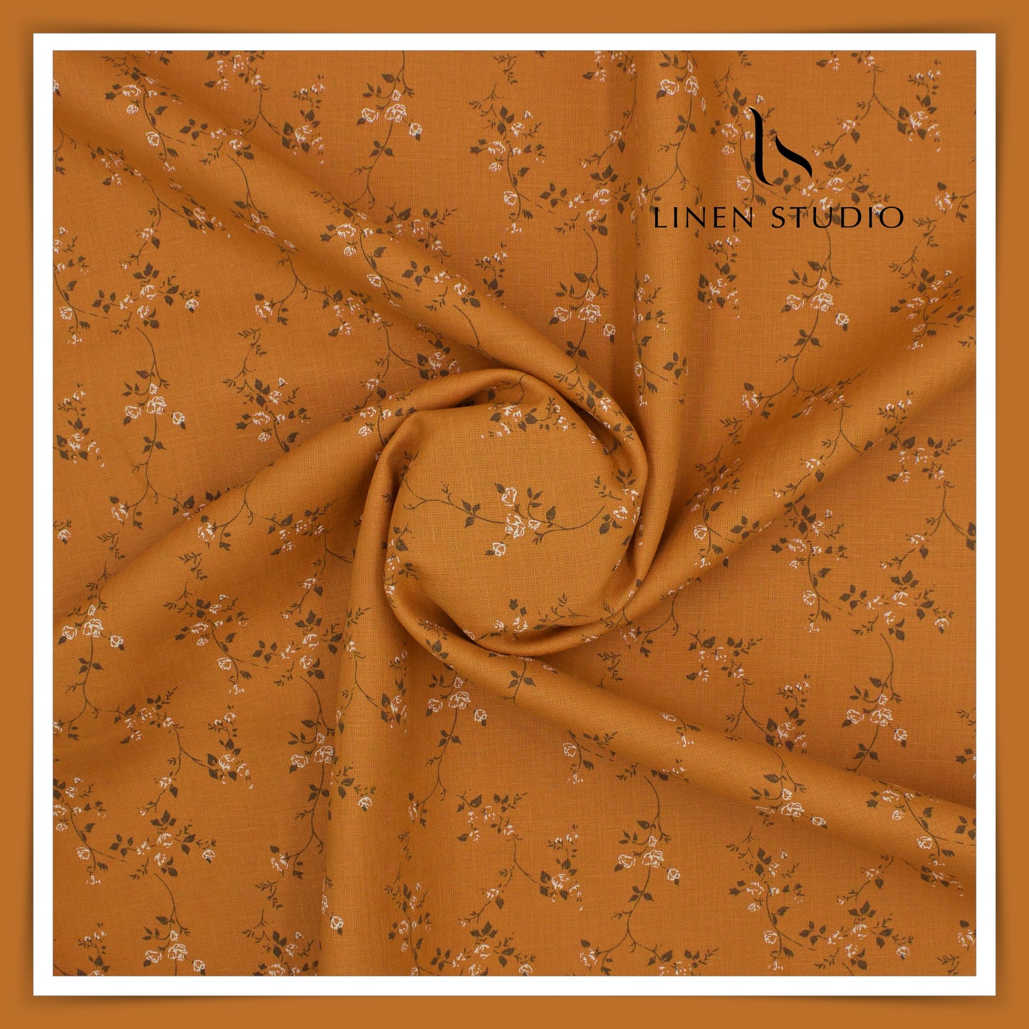 Burgoyne Pure Linen Digital Print - Bronze (60% SALE)