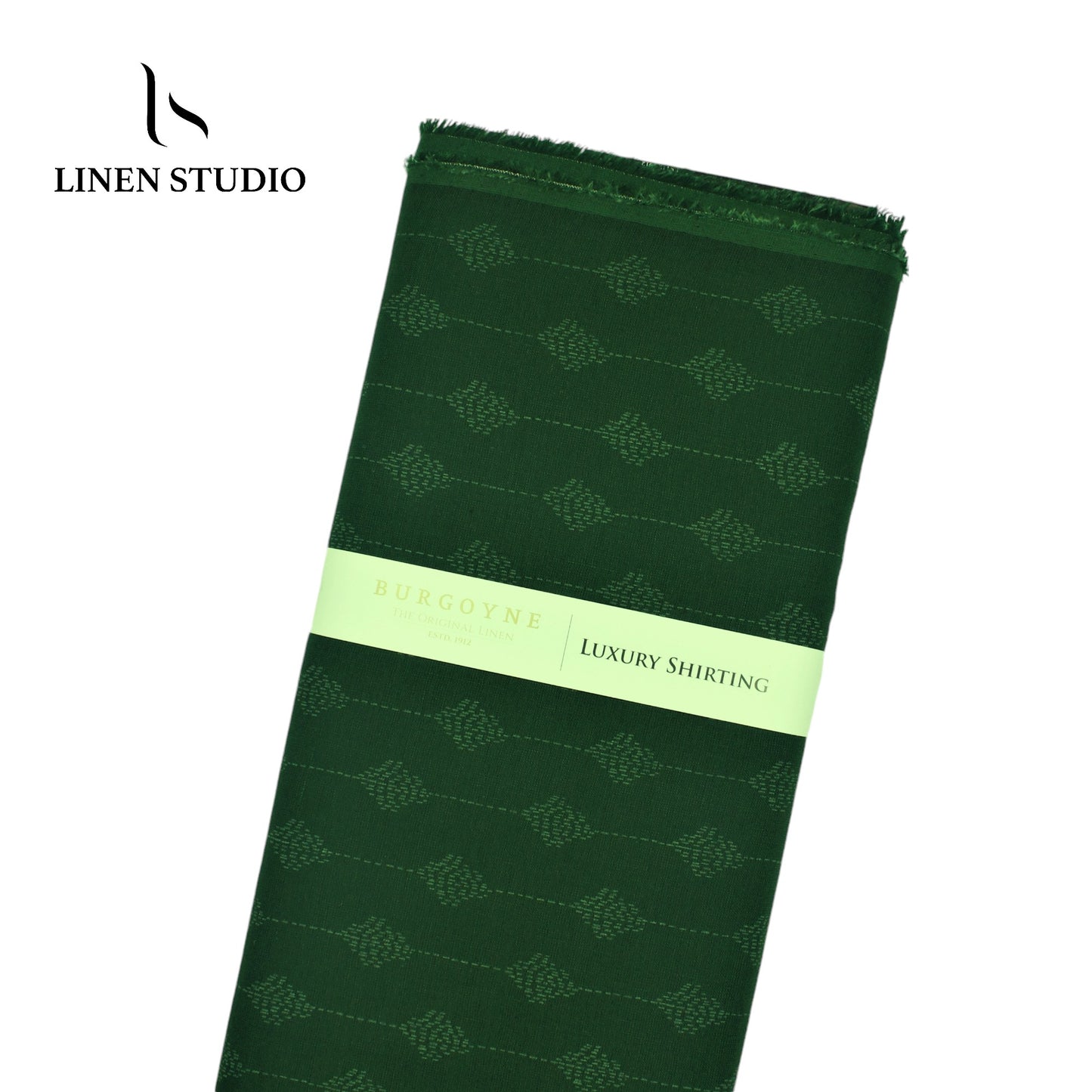 Burgoyne 60 Lea Premium Linen Printed - Dark Green (NEW)