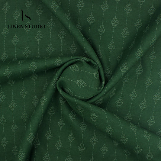 Burgoyne 60 Lea Premium Linen Printed - Dark Green