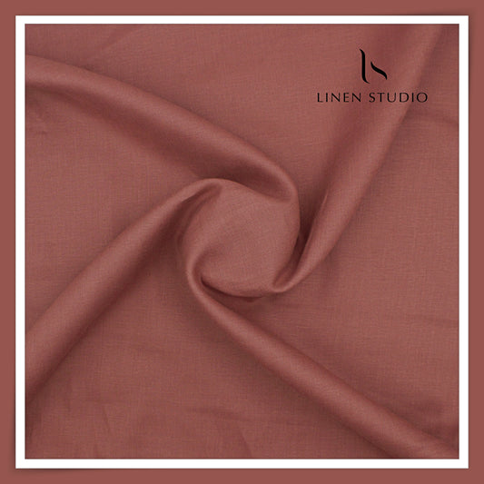 Burgoyne Premium Linen 70 Lea Shirting - Copper Rose (NEW)
