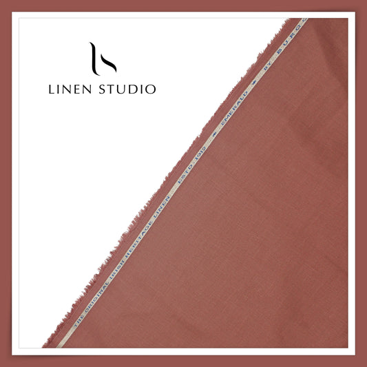 Burgoyne Premium Linen 70 Lea Shirting - Copper Rose (NEW)