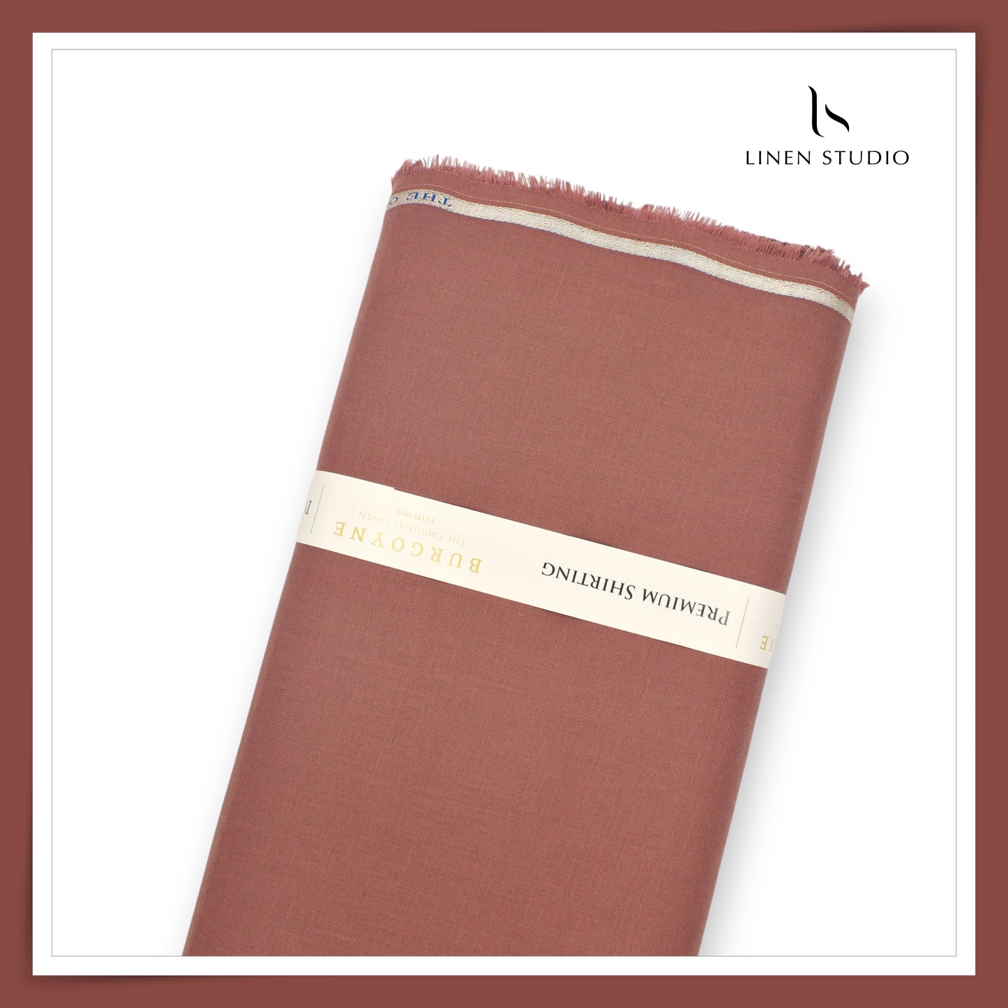 Burgoyne Premium Linen 70 Lea Shirting - Copper Rose (NEW)