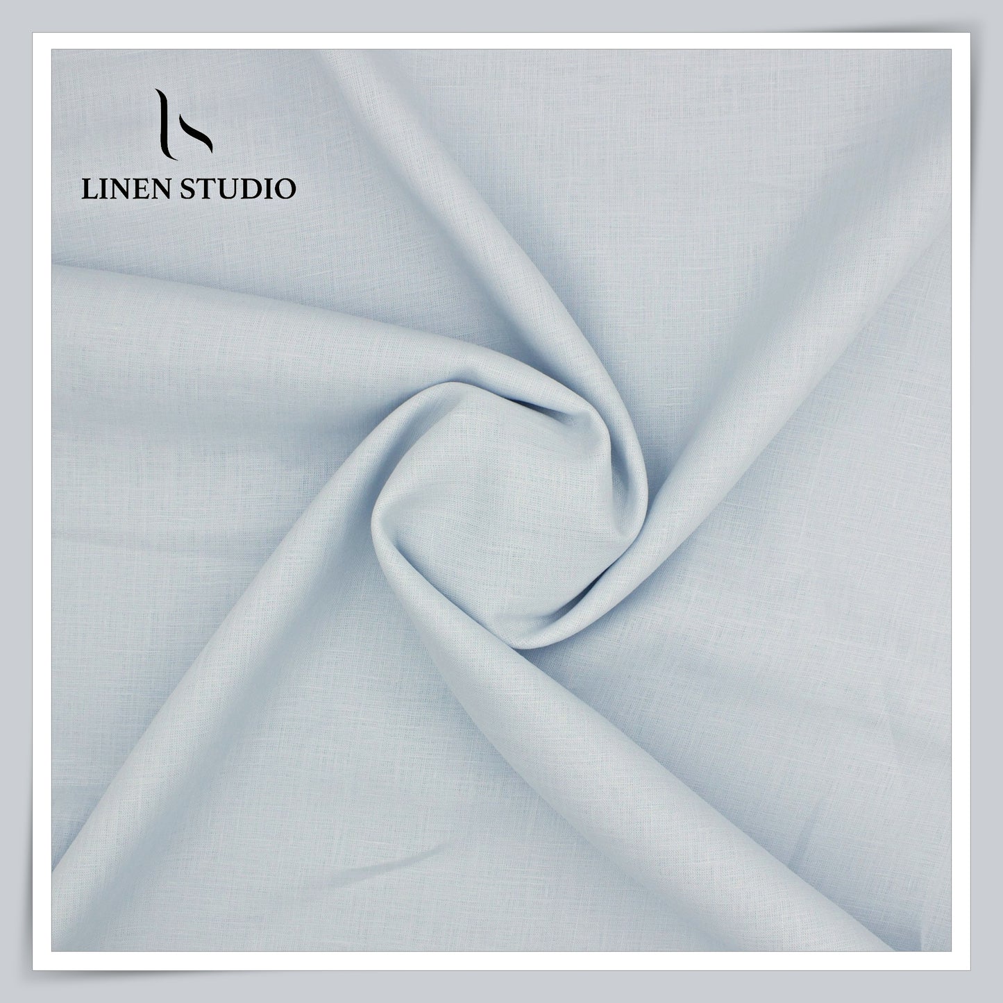 Burgoyne Premium Linen 70 Lea Plain Shirting - Pastel Blue (NEW) (Highest Selling)
