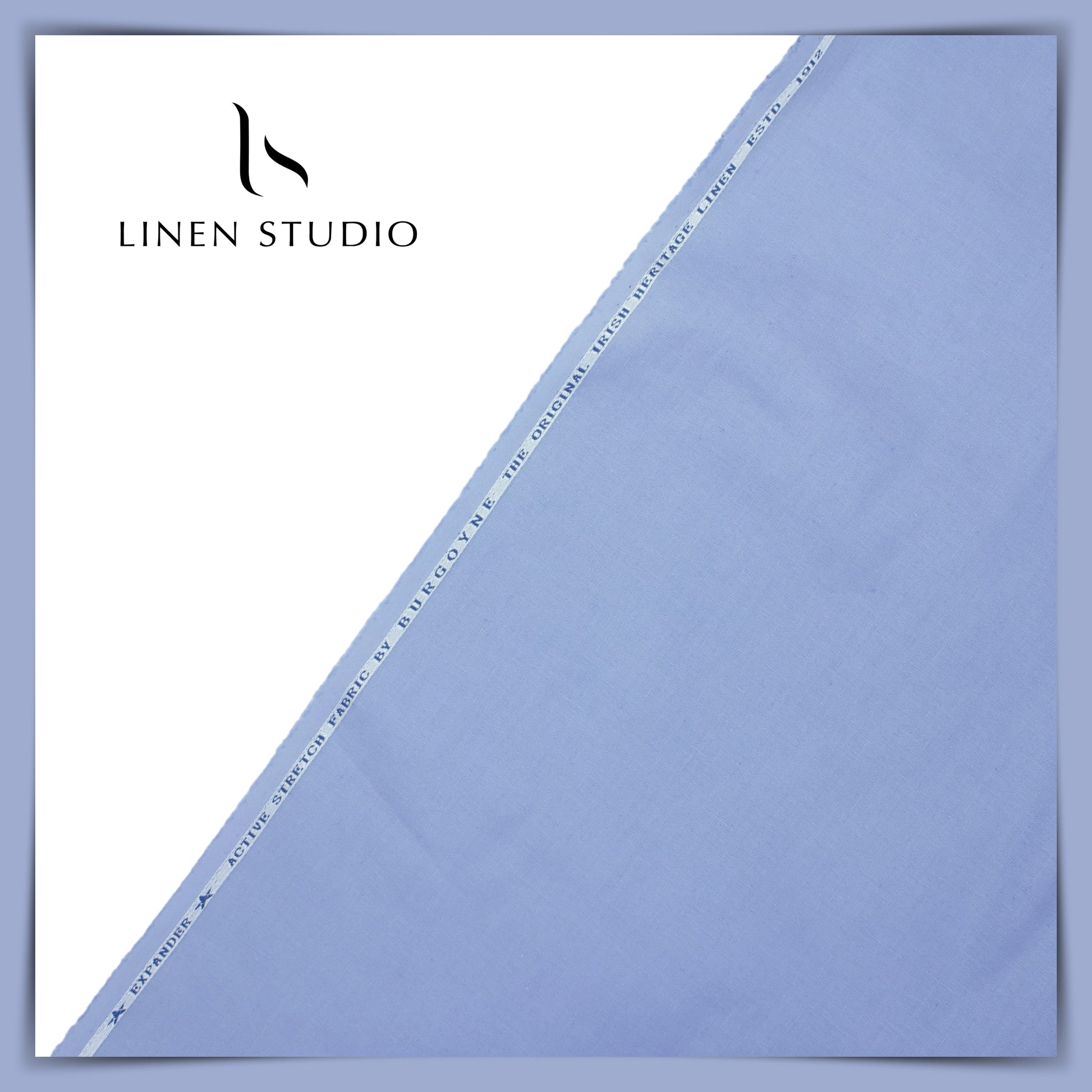 Burgoyne Linen Cotton Stretchable Shirting - Carolina Blue (65% SALE) - Linen Studio