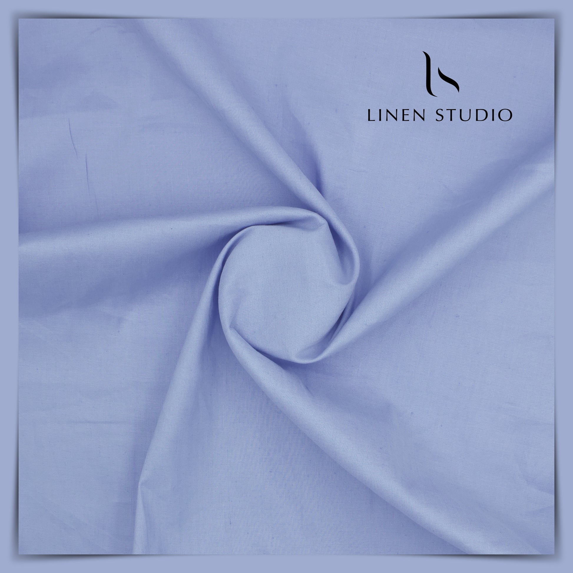 Burgoyne Linen Cotton Stretchable Shirting - Carolina Blue (65% SALE) - Linen Studio