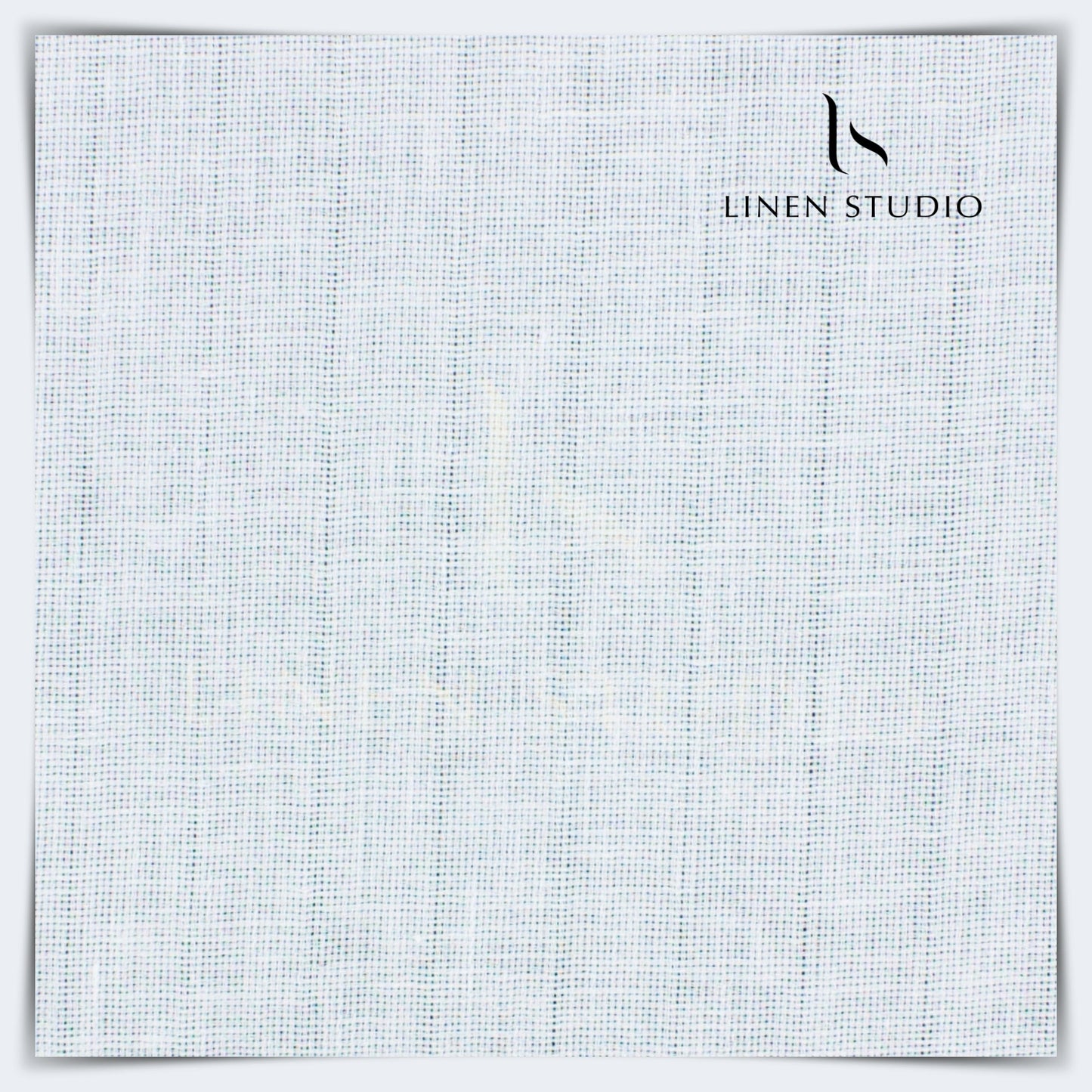 Burgoyne Netted with Self Stripe (Zoom in) - Bright White - Linen Studio