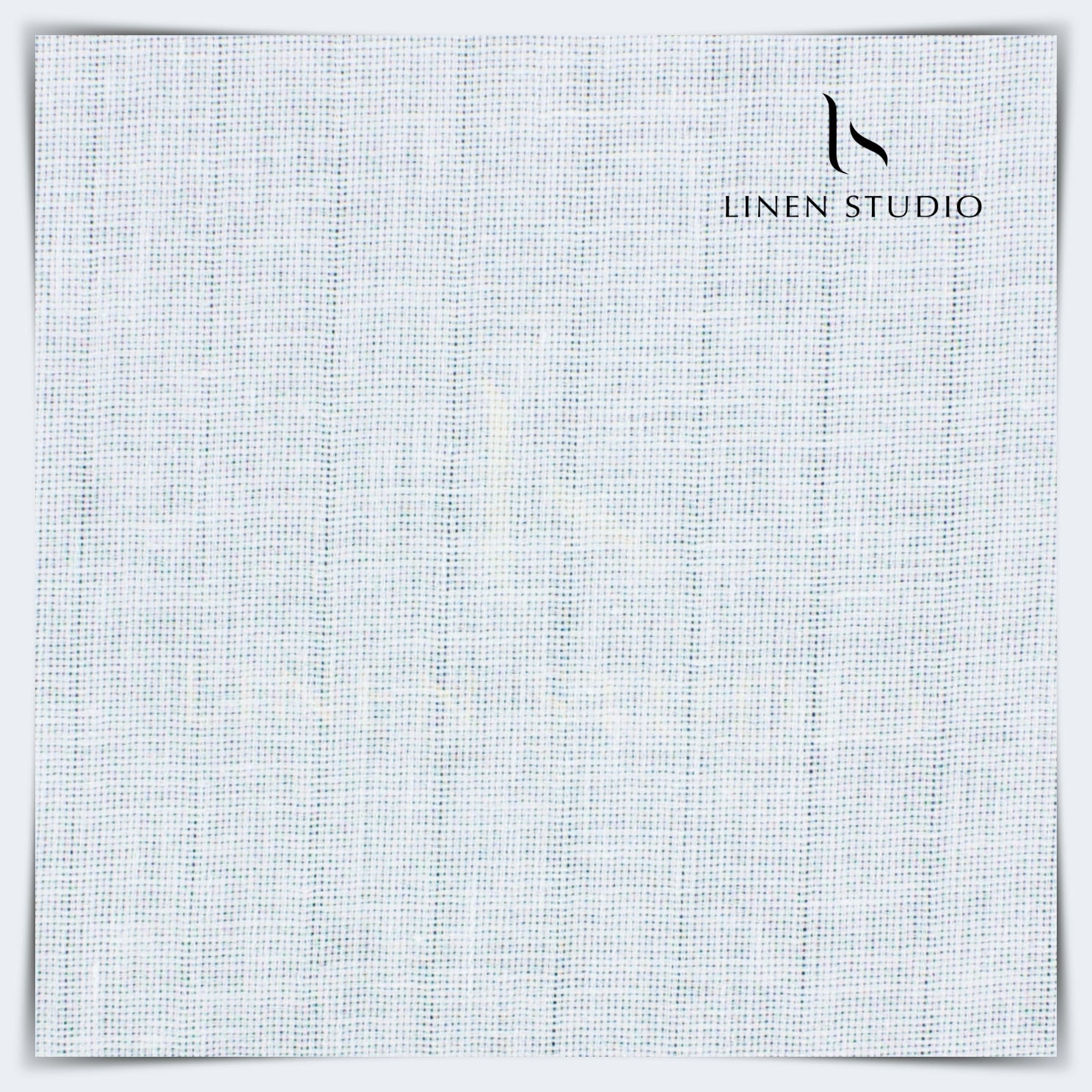 Burgoyne Netted with Self Stripe (Zoom in) - Bright White - Linen Studio