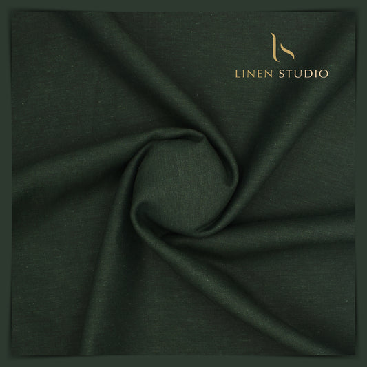 Burgoyne Pure Linen Plain Suiting - Green - Linen Studio