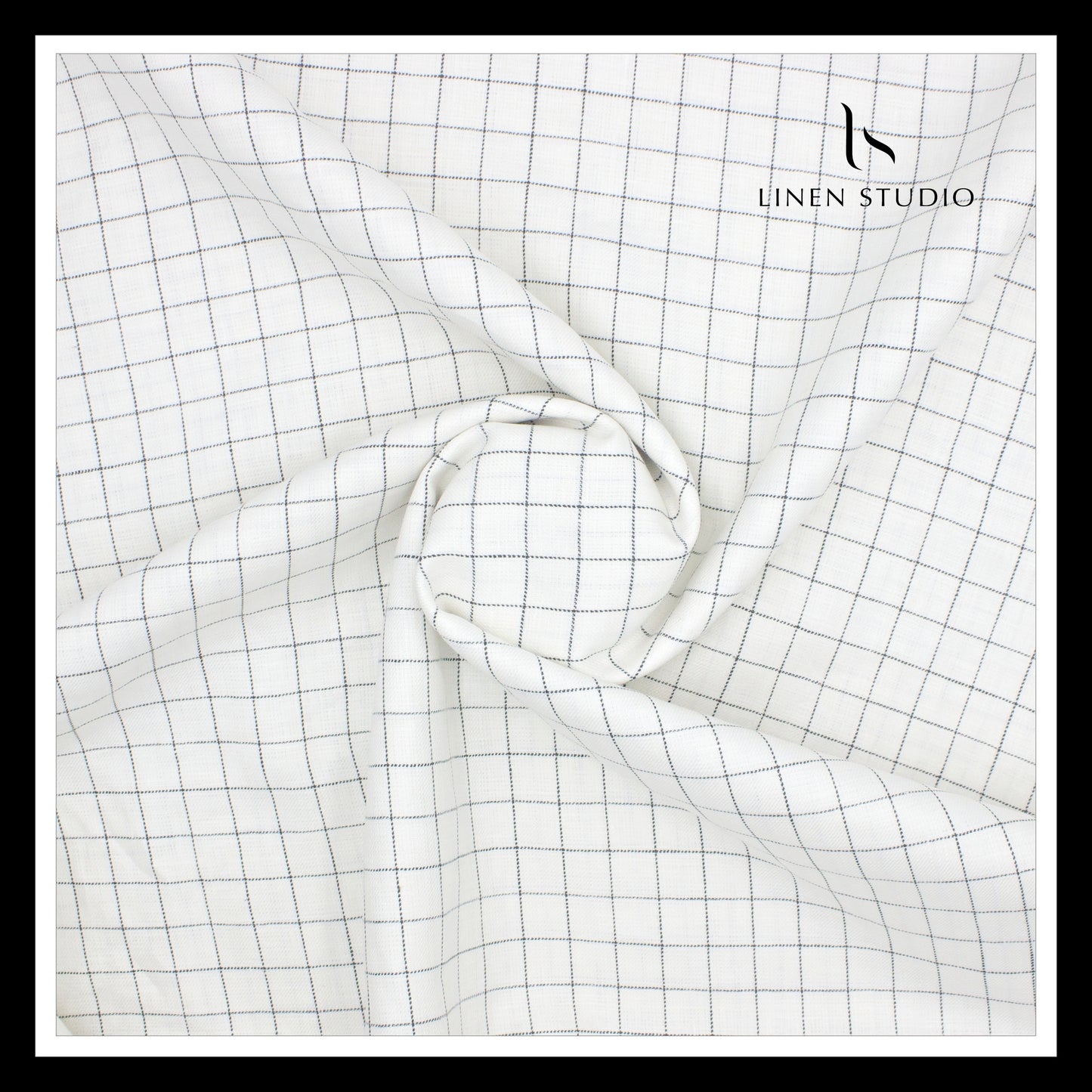 Pure Linen Checks Semi Suiting - Burgoyne without selvage - Linen Studio
