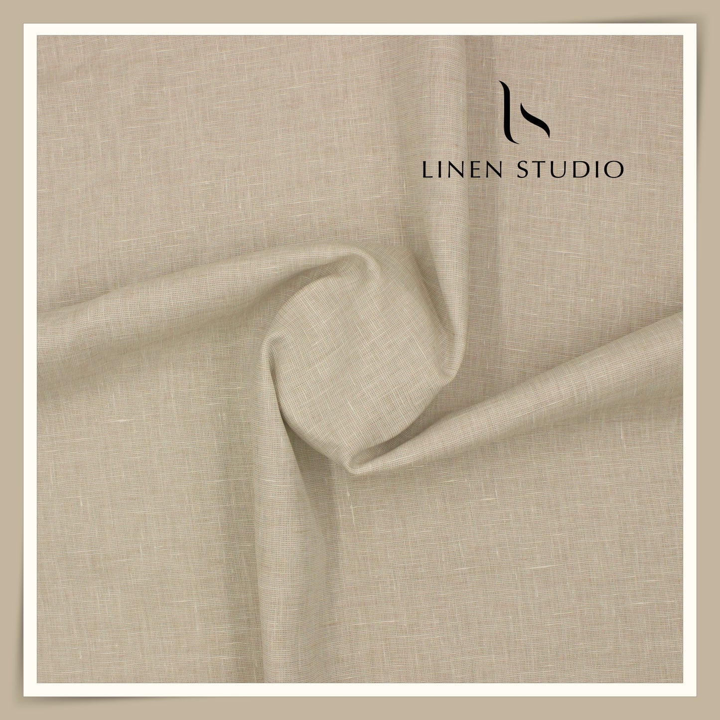 Burgoyne Premium Linen 70 Lea Textured Shirting - Beige (NEW) (Most Liked)