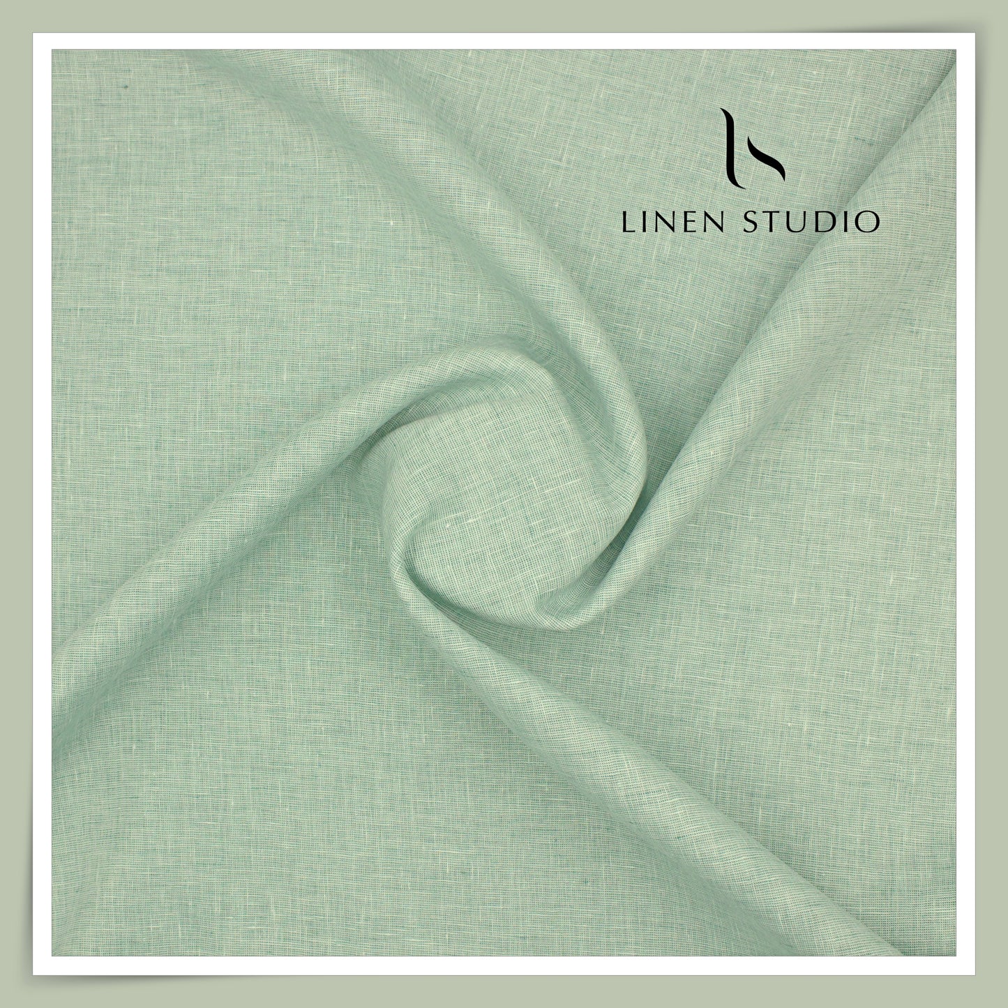 Burgoyne Premium Linen 70 Lea Textured Shirting - Spring Green (NEW) (Fastest Selling)